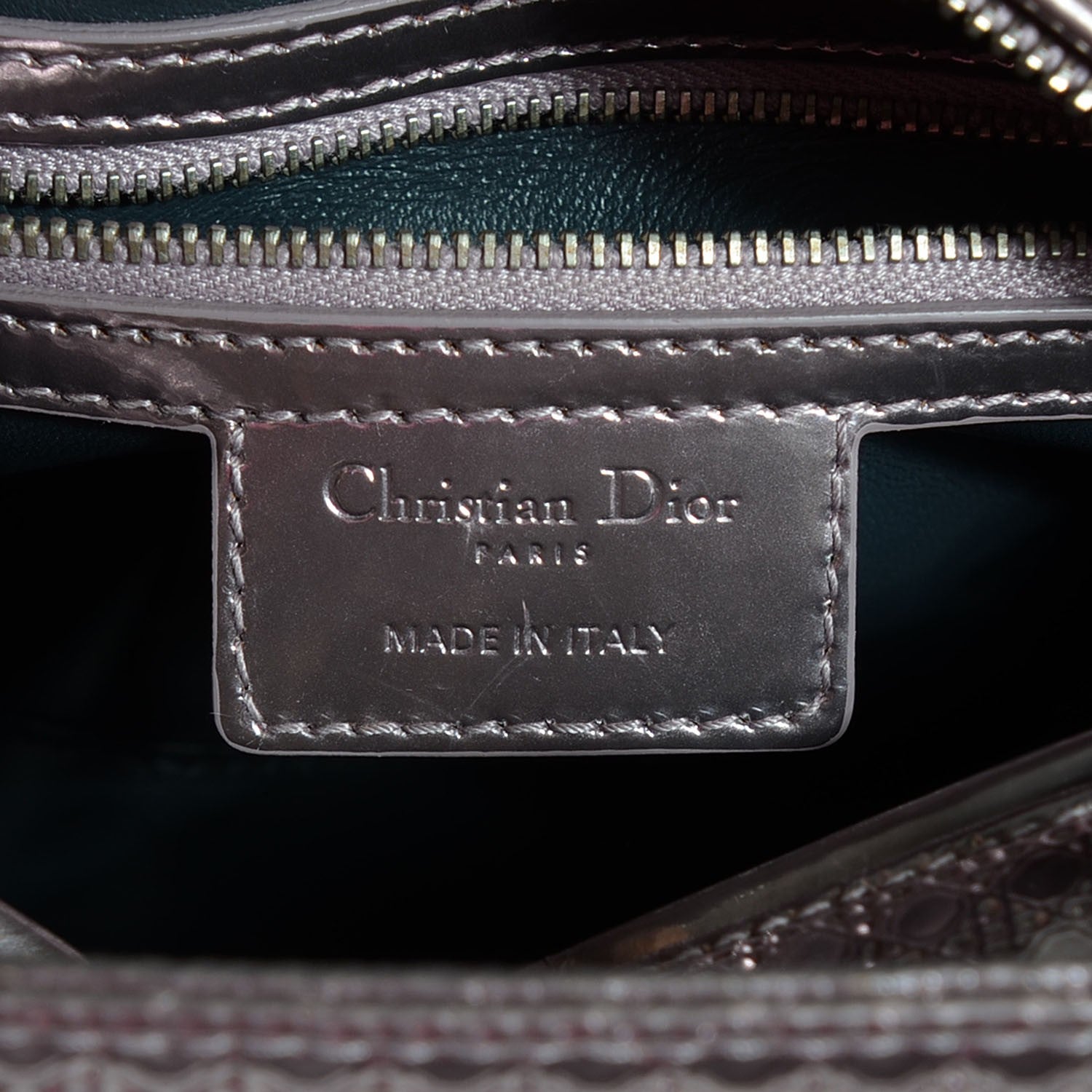 Christian Dior Metallic Patent Micro-Cannage Medium Lady Dior Pink 6 of 7