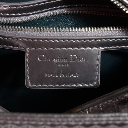 Christian Dior Metallic Patent Micro-Cannage Medium Lady Dior Pink 6 of 7