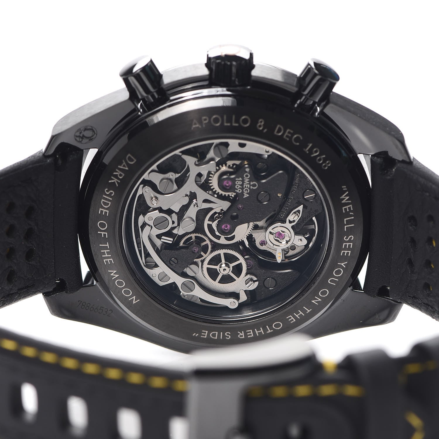 Omega Ceramic Calfskin 44mm Speedmaster "Dark Side Of The Moon" Chronograph Manual Winding Watch Black 311.92.44.30.01.001 3 of 5