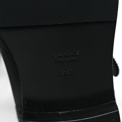 Gucci Calfskin Queercore Brogue Knee High Boots 39.5 Black 6 of 10