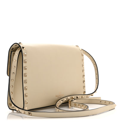 Valentino Garavani Vitello Medium Rockstud Flip Lock Crossbody Bag Light Ivory 3 of 10