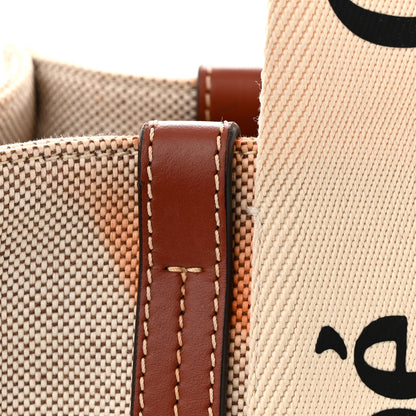 Chloe Cotton Calfskin Medium Woody Ribbon Tote White Brown 13 of 17
