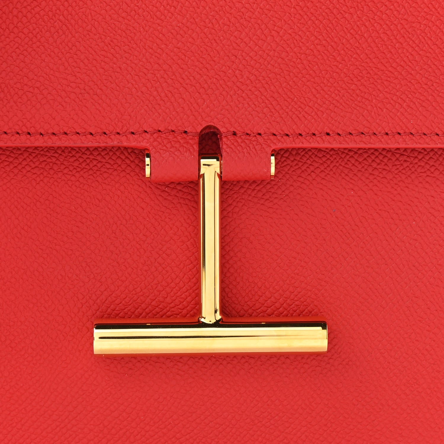 Tom Ford Grained Calfskin Mini T Clasp Tara Crossbody Bag Red 7 of 11