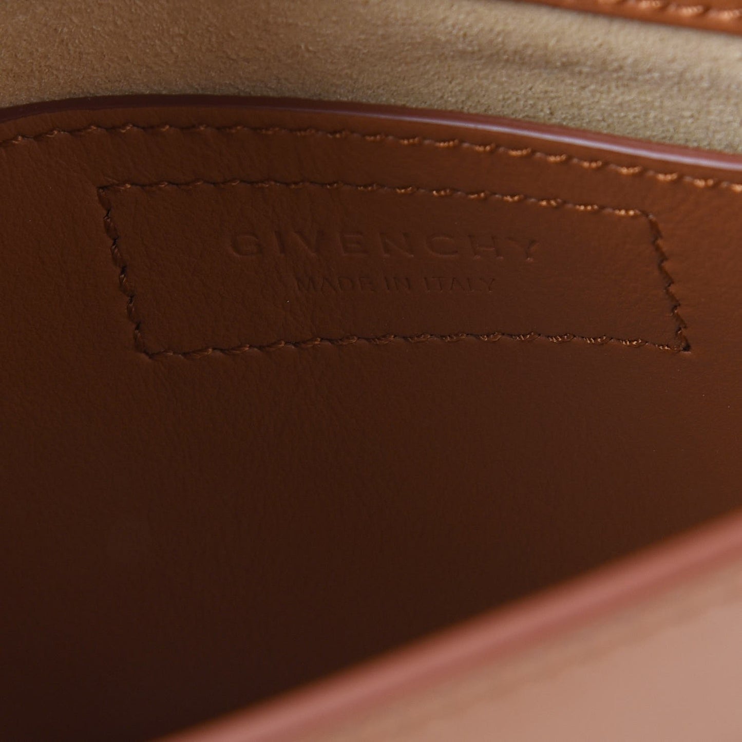 Calfskin Mini Infinity Saddle Bag Cognac