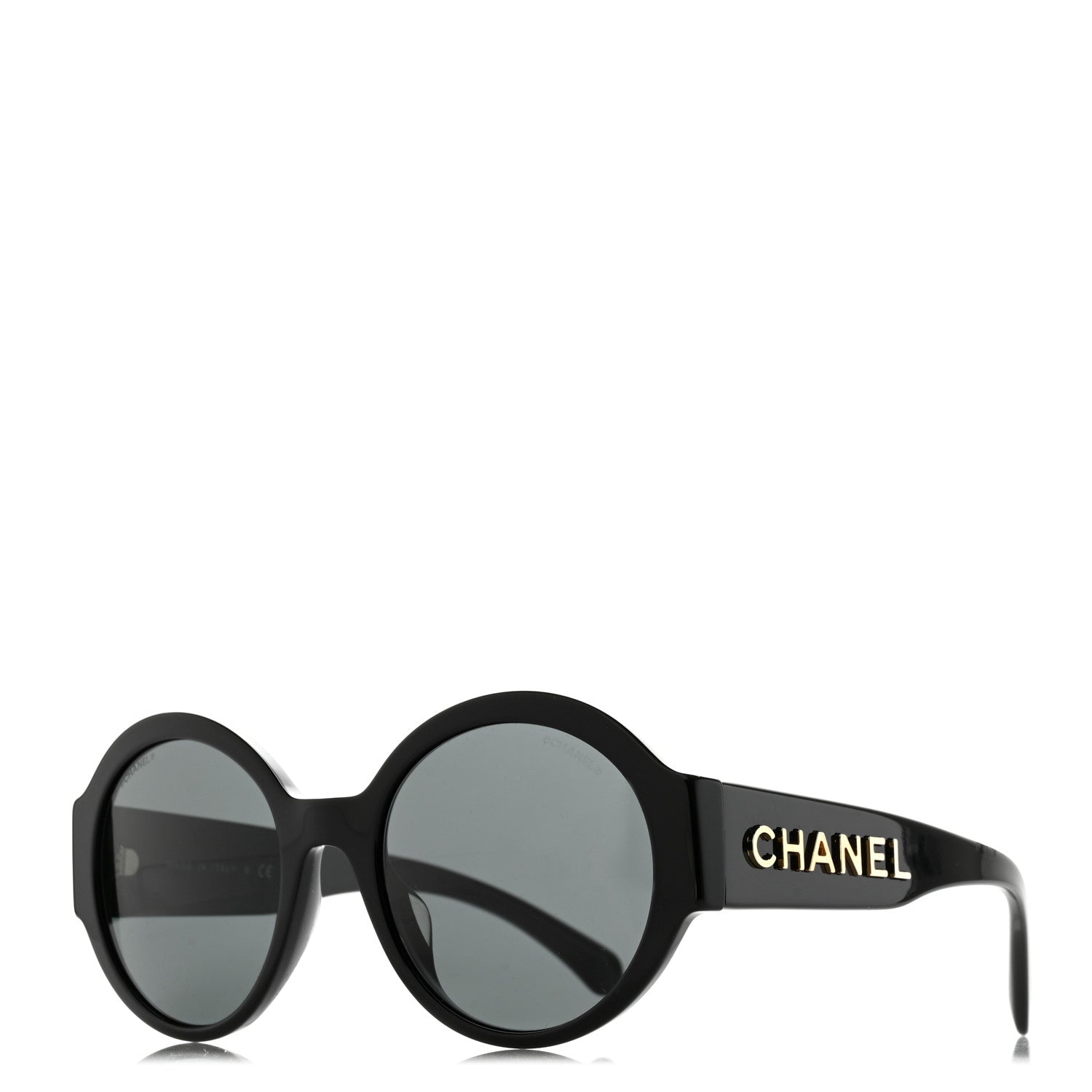 Chanel Acetate Round Sunglasses 5410-A Black 1 of 8