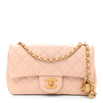 Chanel Lambskin Quilted Mini Rectangular Pearl Crush Flap Light Beige 1 of 11