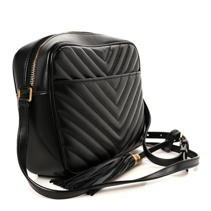 Saint Laurent Calfskin Matelasse Monogram Lou Camera Bag Black 3 of 10