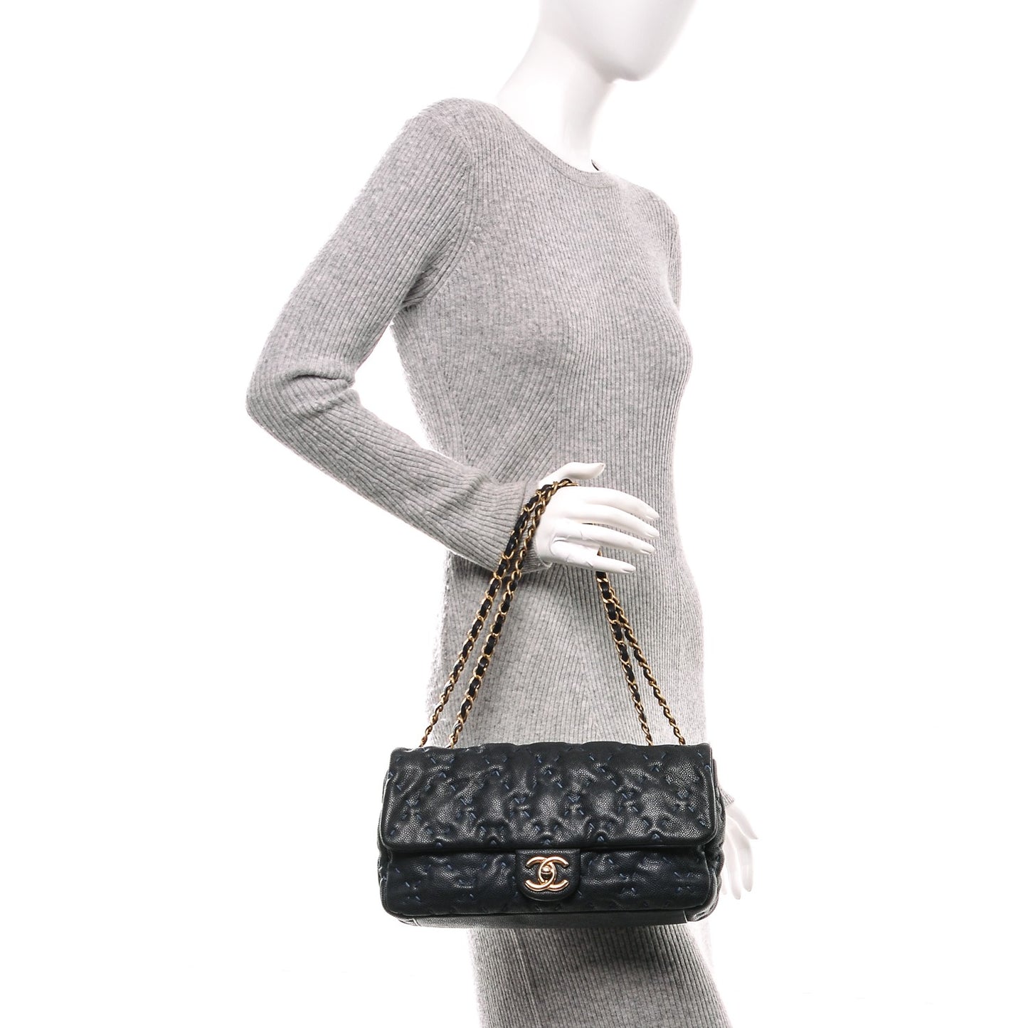 Caviar Wild Stitch Flap Navy