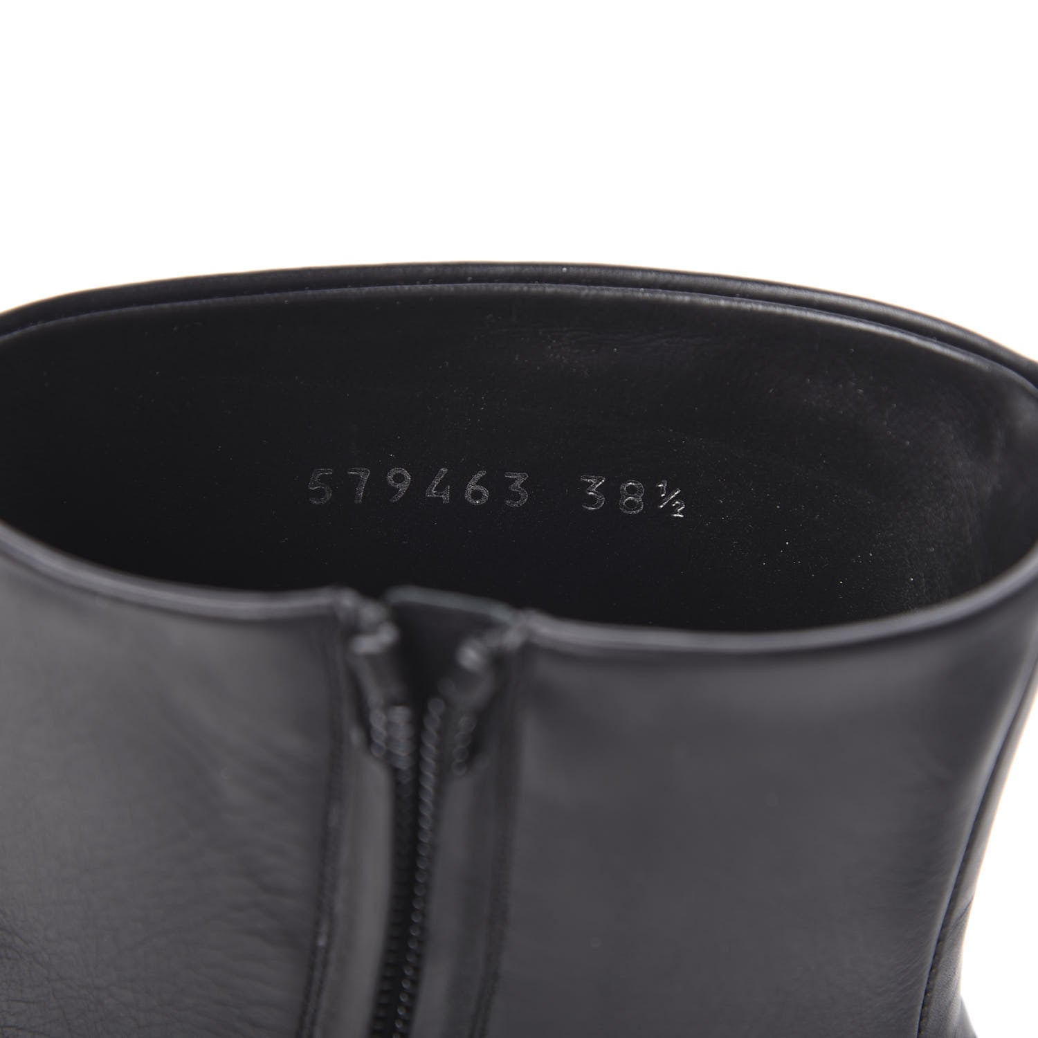 Balenciaga Shiny Calfskin 40mm Belt Booties 38.5 Black 10 of 11
