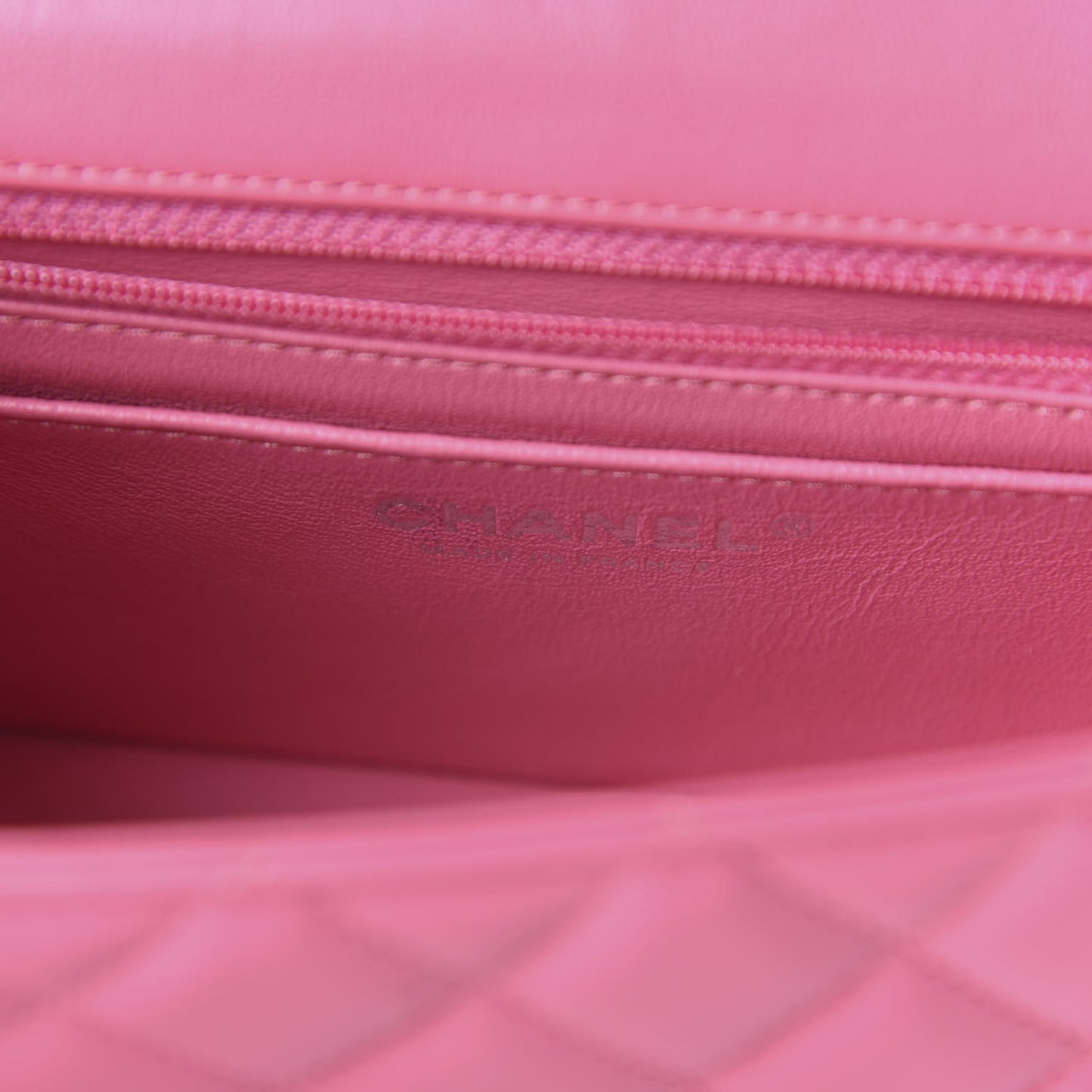 Lambskin Quilted Mini Rectangular Flap Pink