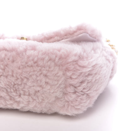 Chanel Shearling Sheepskin Medium 19 Flap Light Pink 9 of 11