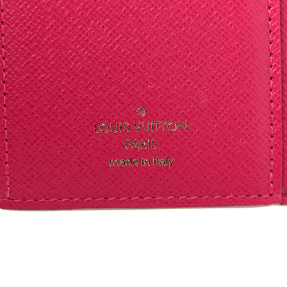 Louis Vuitton Damier Azur 2021 Christmas Animation Hollywood Victorine Wallet Fuchsia 6 of 7
