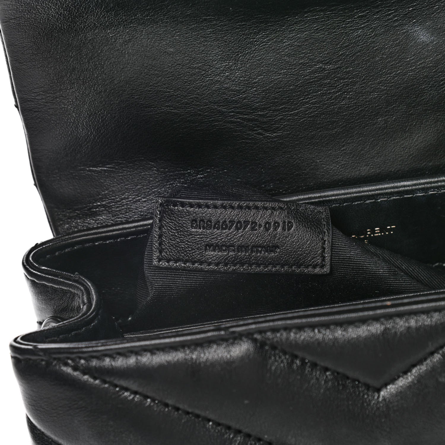 Saint Laurent Calfskin Y Quilted Monogram Toy Loulou Crossbody Bag Black 8 of 16