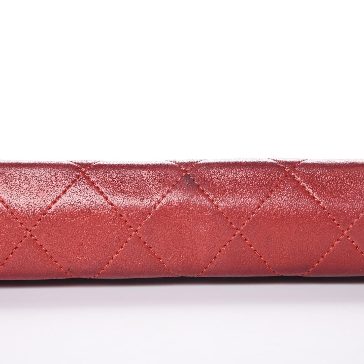 Lambskin Quilted CC Clutch Red