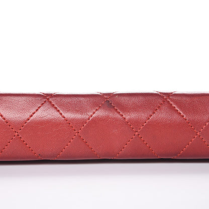 Chanel Lambskin Quilted CC Clutch Red 14 of 16