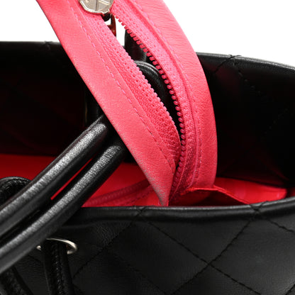 Chanel Calfskin Quilted Medium Cambon Tote Black White 11 of 13