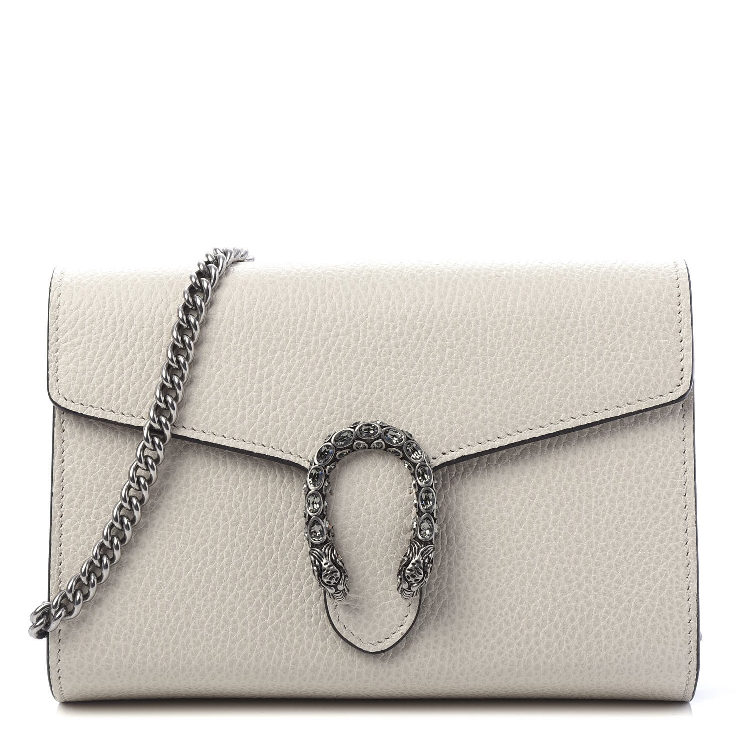 Gucci Dollar Calfskin Mini Dionysus Chain Wallet Mystic White 1 of 10