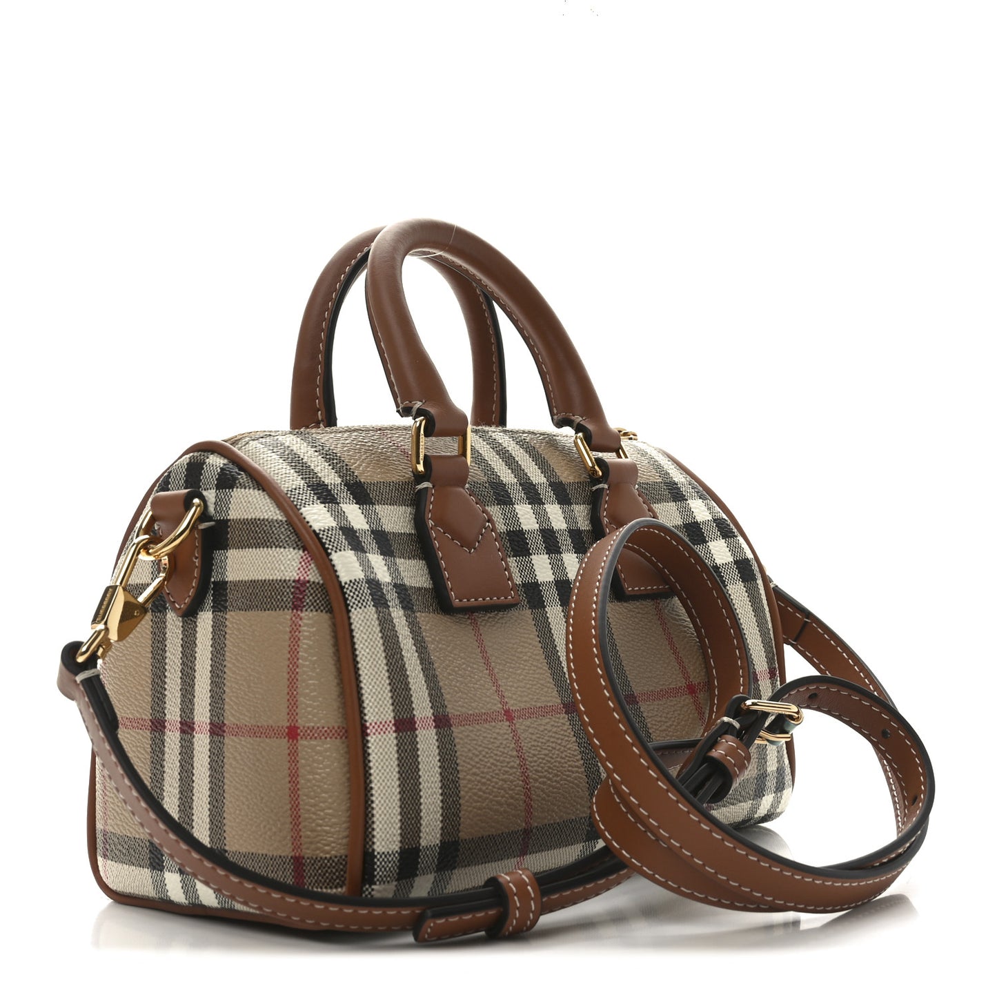 Vintage Check Mini Bowling Bag Briar Brown