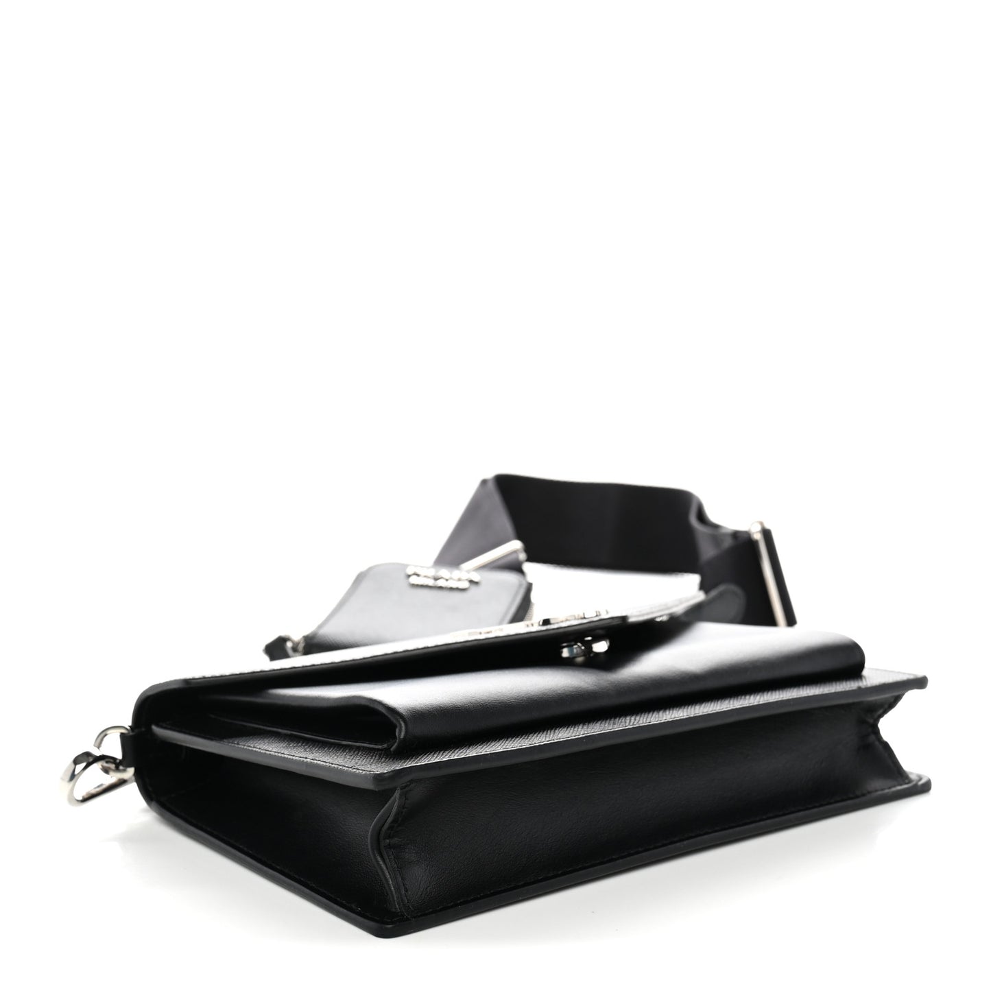 Saffiano City Calf Mini Envelope Bag Black