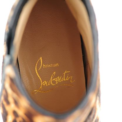 Christian Louboutin Pony Hair Tounoir Ankle Boots 34 Leopard 7 of 8
