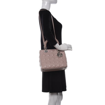 Christian Dior Lambskin Cannage Medium Lady Dior Rose Poudre 2 of 13