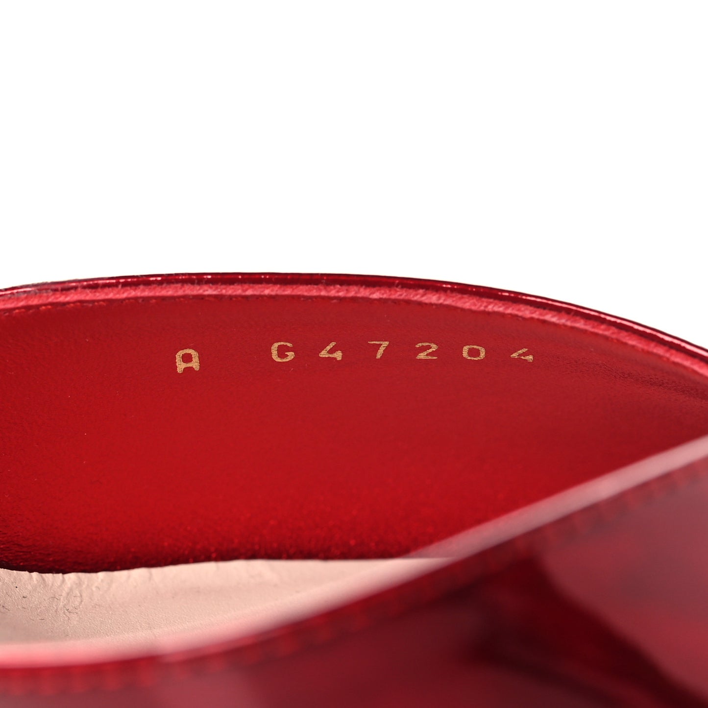Laminated Calfskin Lambskin Cap Toe CC Slingback Pumps 39.5 Red Ivory
