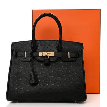 Hermes Ostrich Birkin 30 Black 16 of 16
