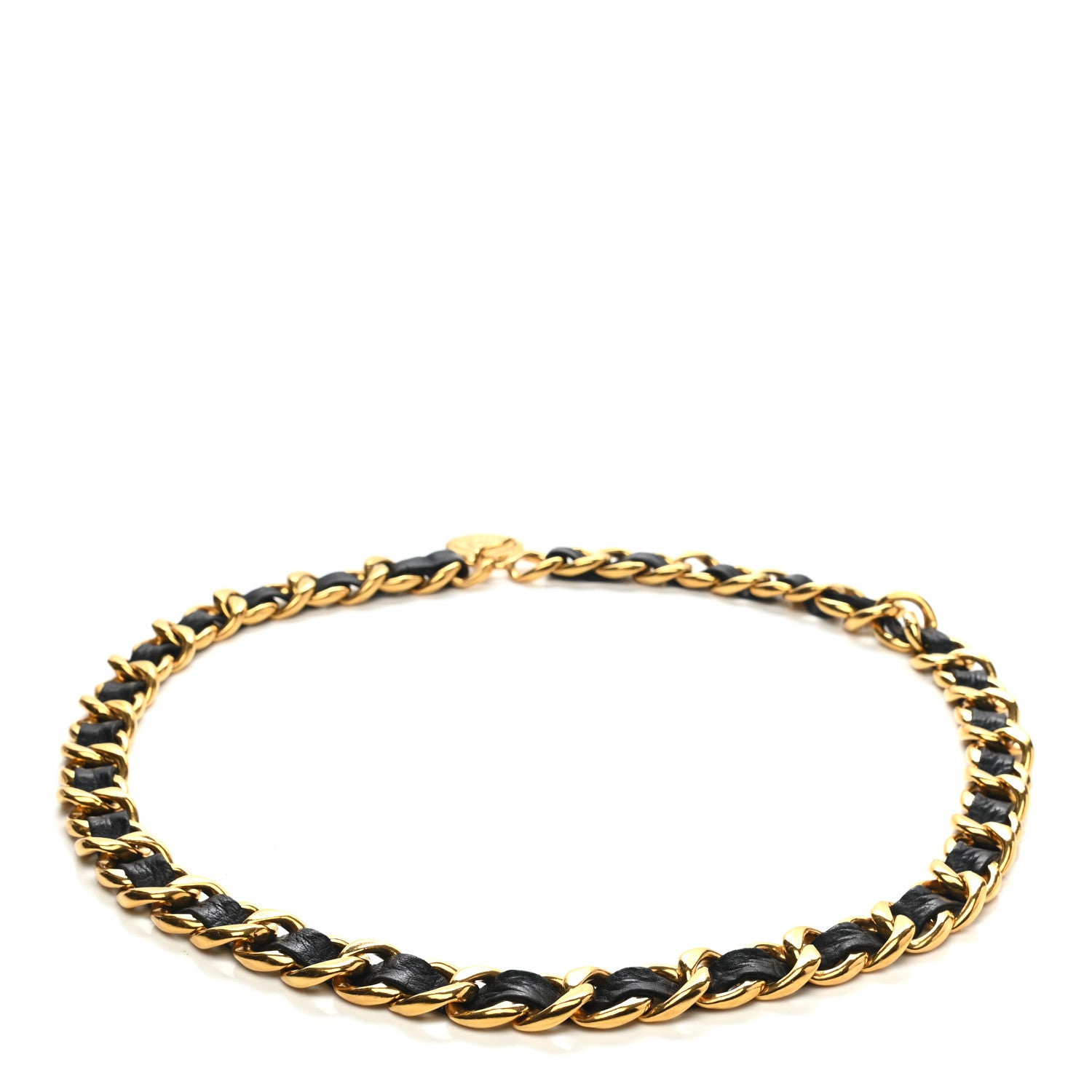 Chanel Lambskin Chain CC Medallion Belt Black Gold 2 of 4