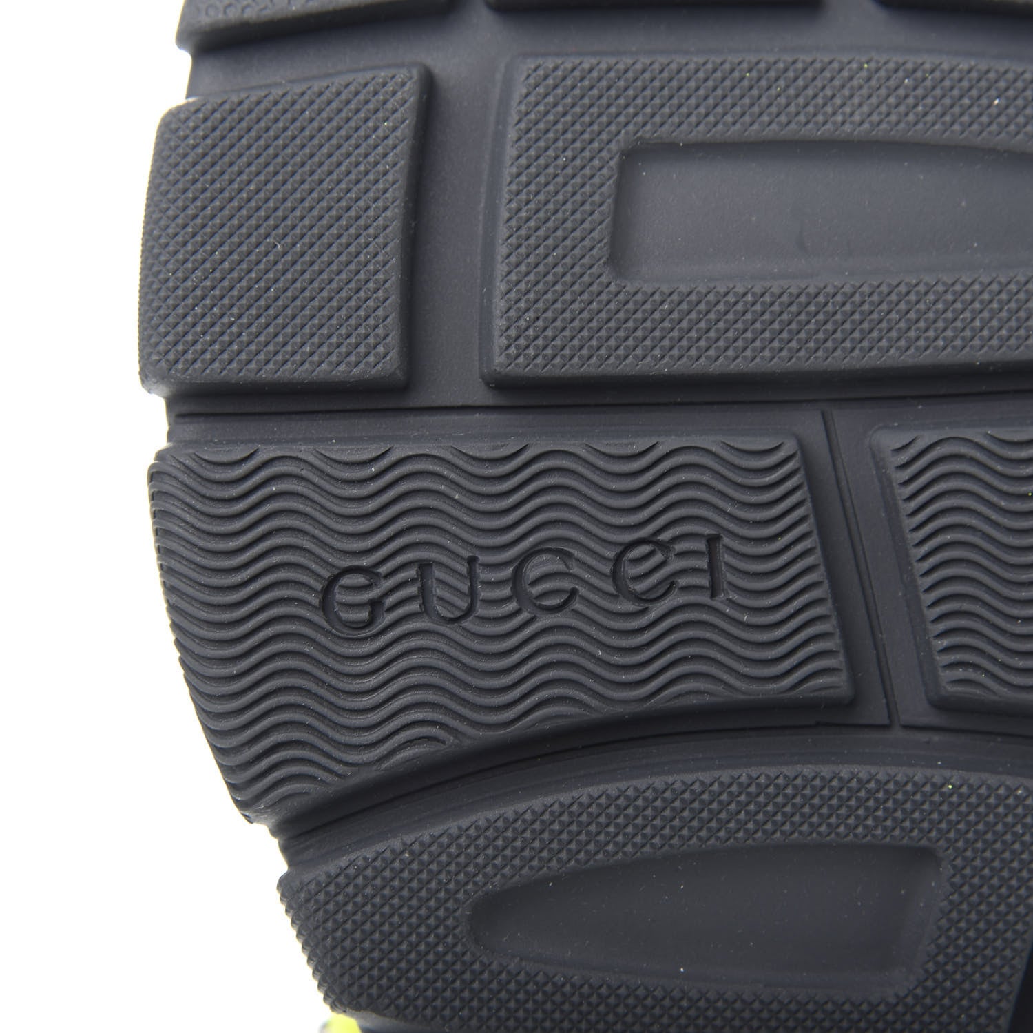 Gucci Technical Canvas Calfskin Studded Mens Aguru Sandals 8 Neon Yellow 9 of 11