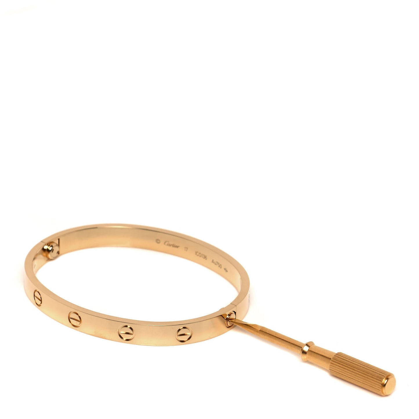 18K Yellow Gold LOVE Bracelet 17