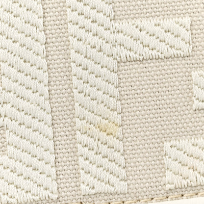 Fendi Canvas Vitello King Extra Strap FF Embroidered Baguette White Ice 11 of 13