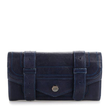 Proenza Schouler Lambskin PS1 Continental Wallet Navy 1 of 7