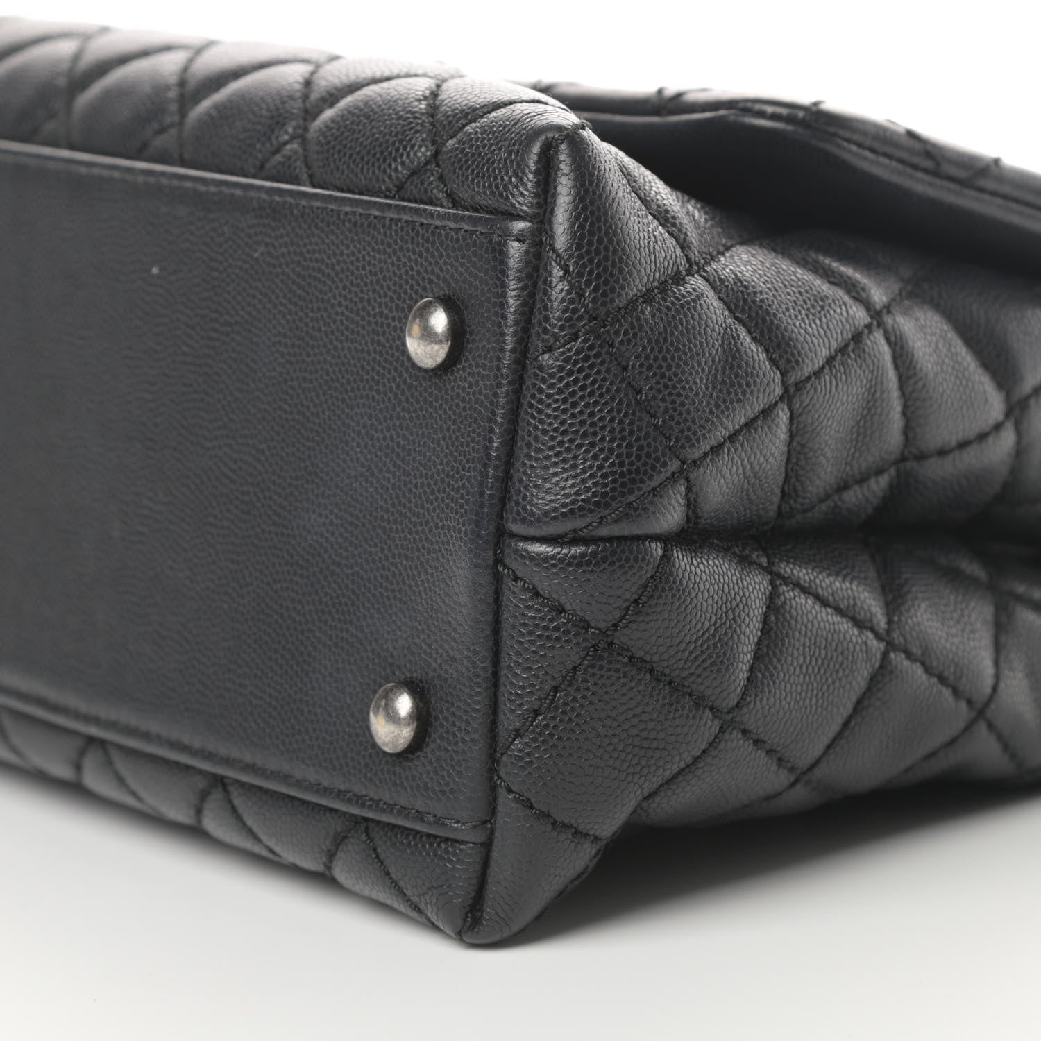 Chanel Caviar Quilted Small Coco Handle Flap Black 10 of 14