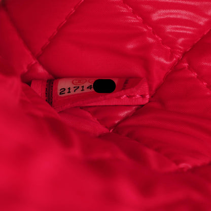 Chanel Lambskin Quilted Large Cosmetic Case Dark Pink 7 of 7