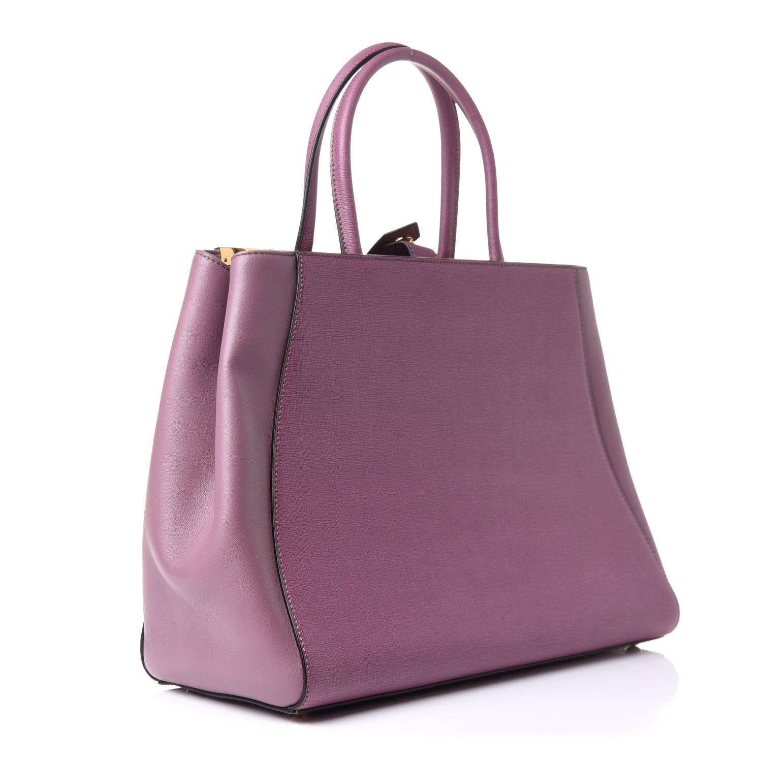 Fendi Vitello Elite Flamingo Regular 2Jours Tote Lilla Glicine 3 of 10