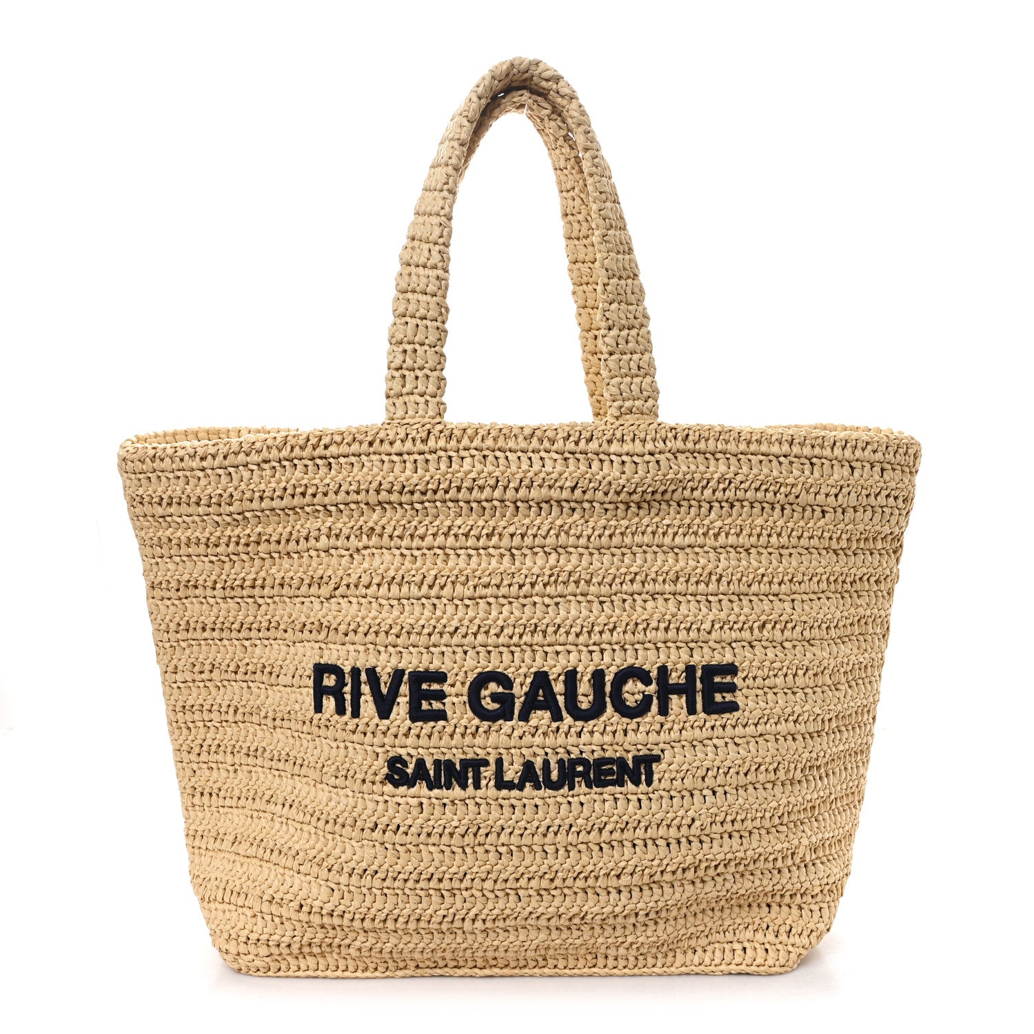Saint Laurent Raffia Rive Gauche Tote Natural 1 of 11