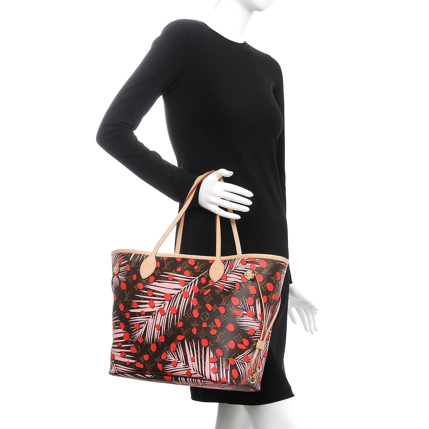 Louis Vuitton Monogram Jungle Dots Neo Neverfull MM Sugar Pink Poppy 2 of 9