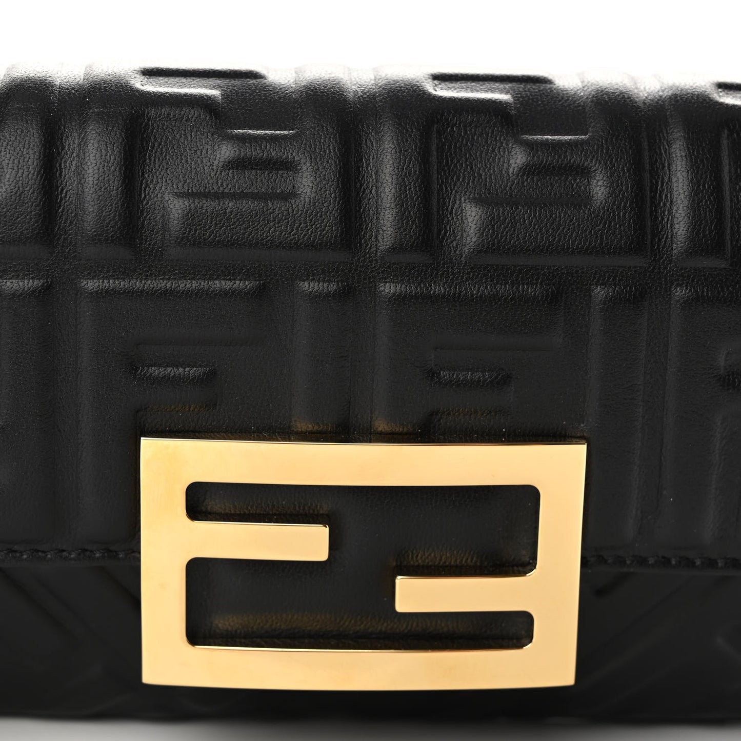 Nappa FF 1974 Embossed Phone Baguette Black