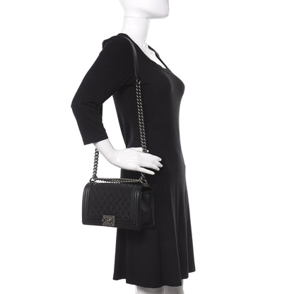 Chanel Caviar Quilted Medium Boy Flap Black 2 of 11