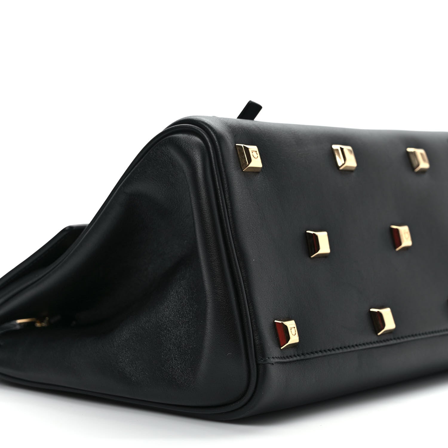 Salvatore Ferragamo Calfskin The Studio Bag Black 6 of 8