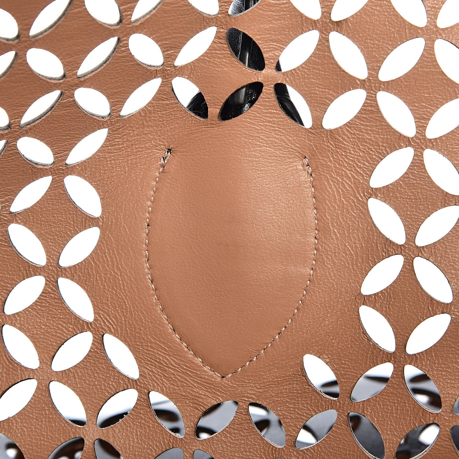 Alaia Calfskin Laser Cut Petale Tote Black 13 of 18