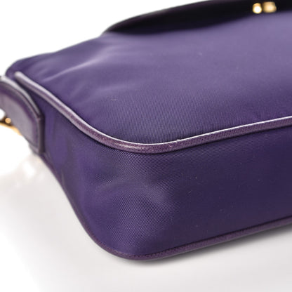 Prada Tessuto Nylon Saffiano Crossbody Bag Uva 8 of 11