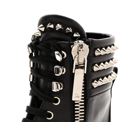 Christian Louboutin Spikes Combat Boots 38 Black 10 of 10