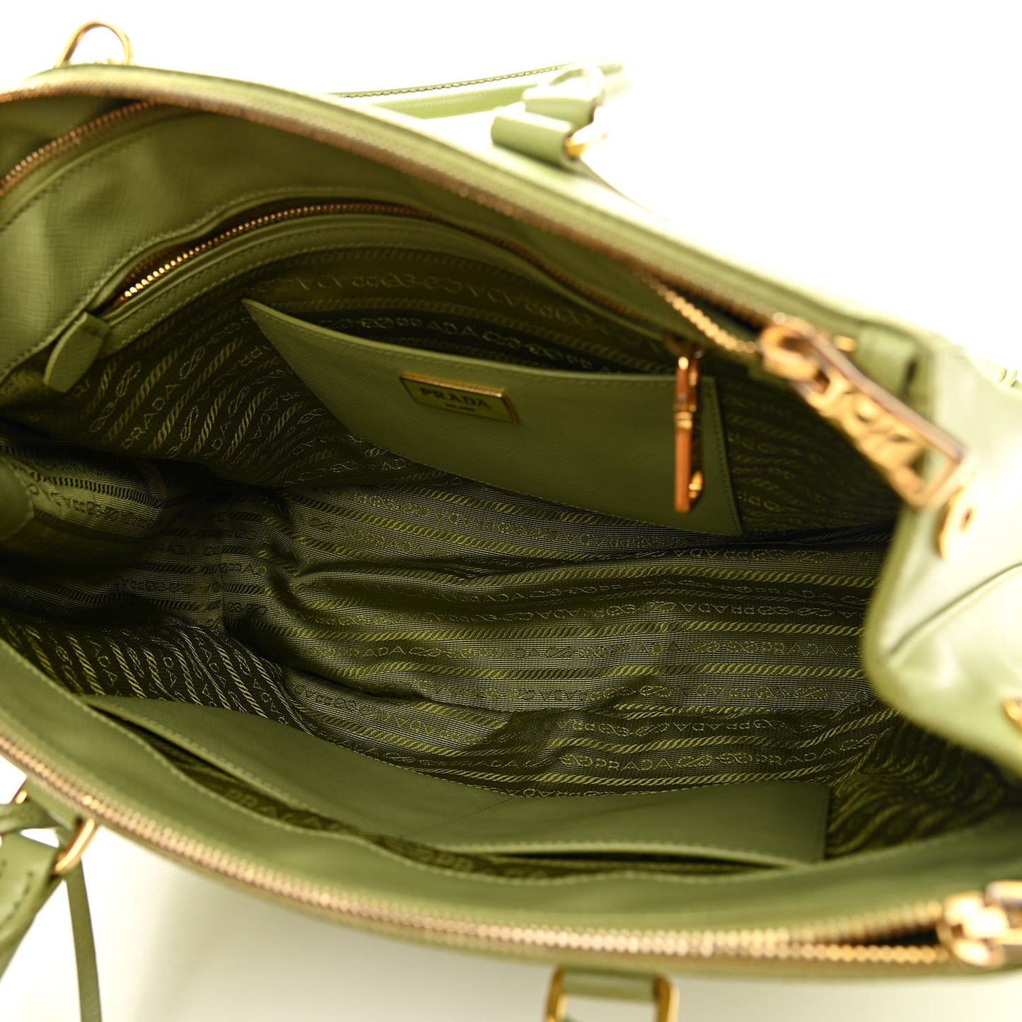 Saffiano Medium Double Zip Galleria Tote Prato
