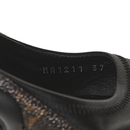 Louis Vuitton Patent Monogram Archlight Slingback Pumps 37 Black 9 of 13