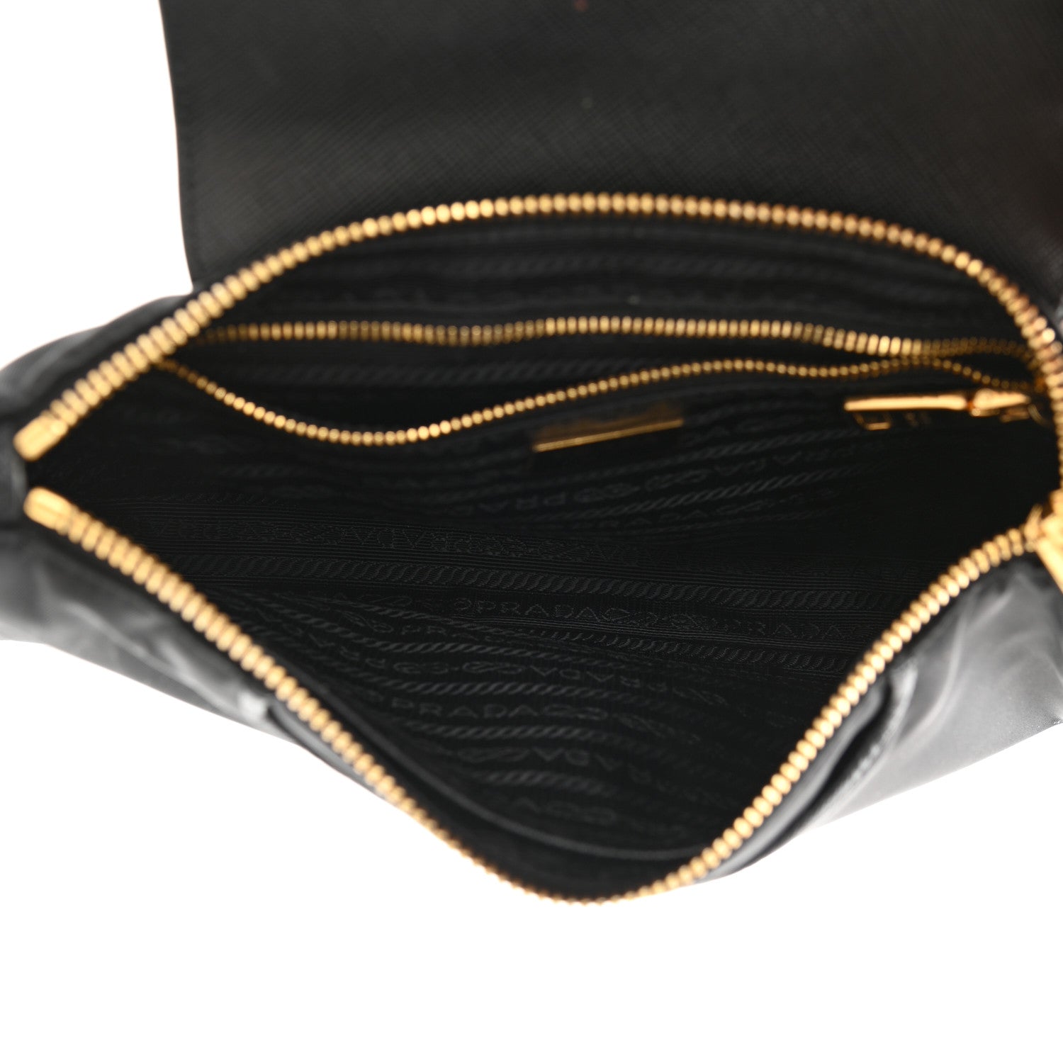 Prada Tessuto Nylon Saffiano Crossbody Bag Black 5 of 11