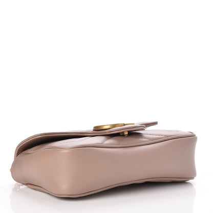 Gucci Calfskin Matelasse Super Mini GG Marmont Shoulder Bag Porcelain Rose 4 of 9