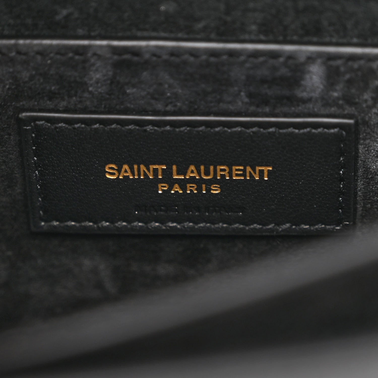 Saint Laurent Calfskin Crocodile Embossed Medium Monogram Sunset Black 6 of 10