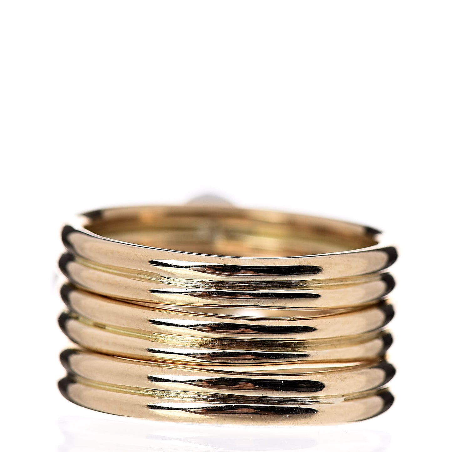18K Yellow Gold Akoya Pearl Band Ring Set 47 4