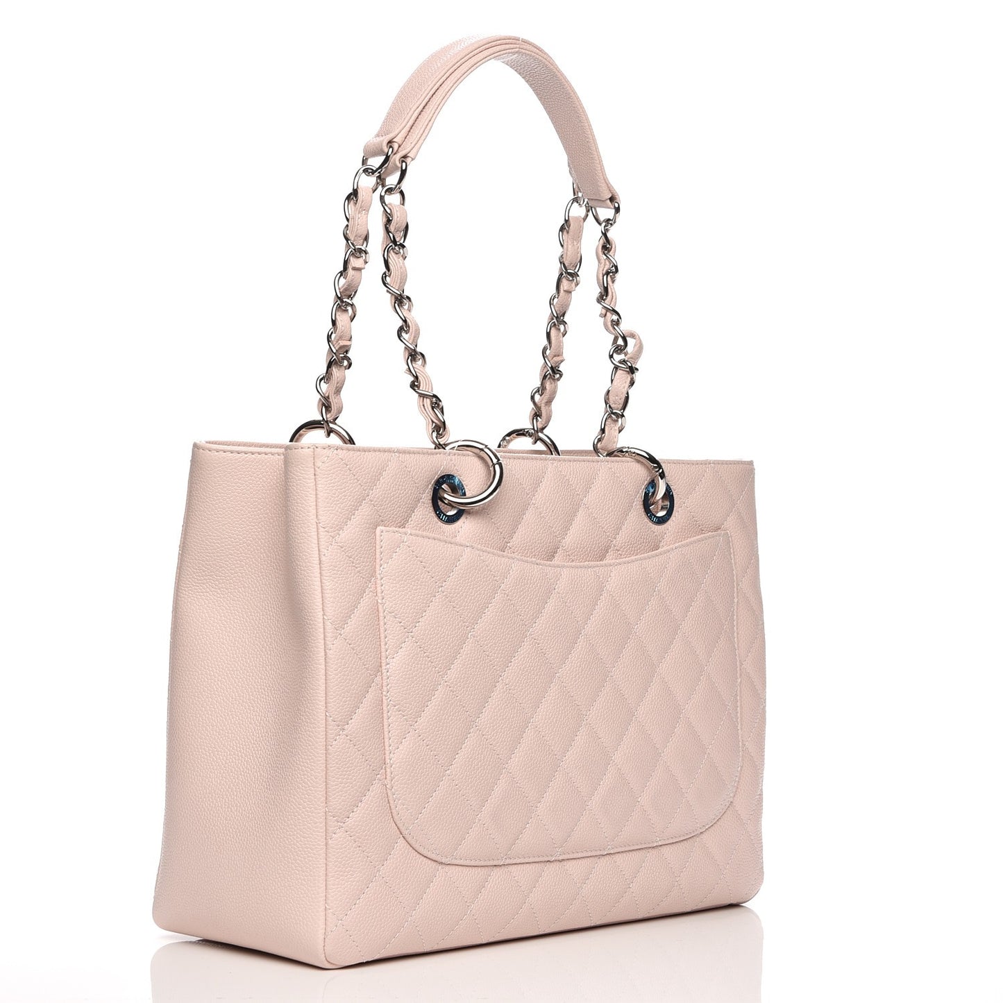 Caviar Quilted Grand Shopping Tote GST Light Pink